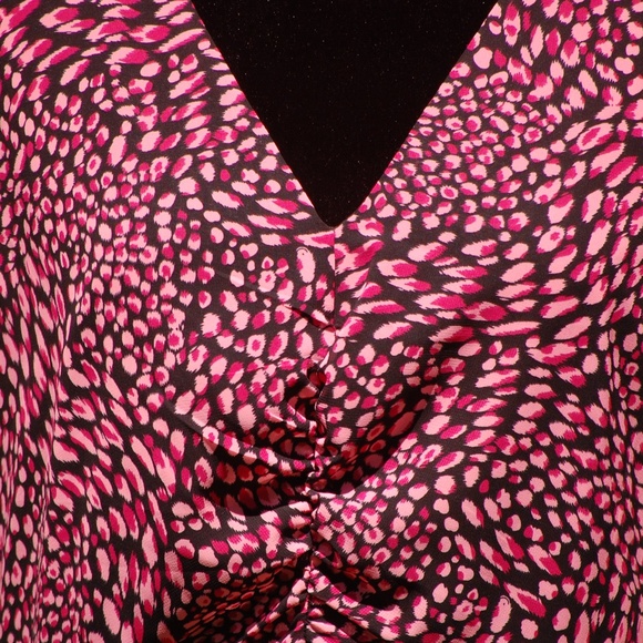 Bar III Dotted Short Sleeve Fit And Flare Mini Dress - Picture 5 of 6